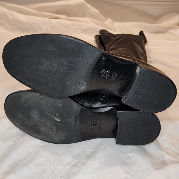 Via Spiga | Boni Over the Knee Black Leather Boots - Picture 6 of 7